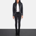 Adalyn Quilted Black Leather Biker Jacket