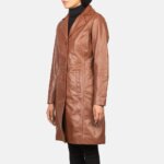 Alexis Brown Single Breasted Leather Coat