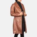 Alexis Brown Single Breasted Leather Coat