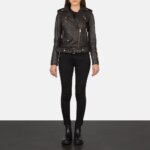 Alison Brown Leather Biker Jacket