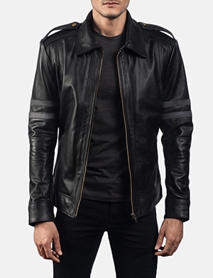 Armstrong Black Leather Biker Jacket