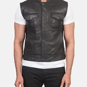 Atlas Moto Brown Leather Vest