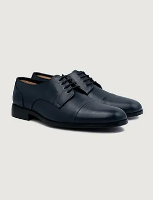Attorney Derby Midnight Blue Leather Shoes