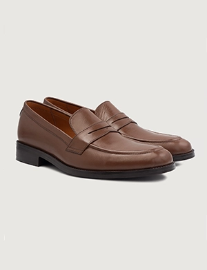 Baxton Brown Leather Loafers