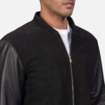 Blain Black Hybrid Bomber Jacket