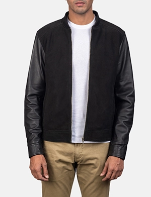 Blain Black Hybrid Bomber Jacket