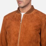 Blain Brown Suede Bomber Jacket