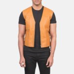 Brandon Tan Brown Leather Vest