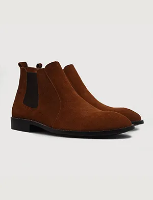 Clarkson Chelsea Brown Suede Leather Boots