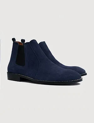 Clarkson Chelsea Midnight Blue Suede Leather Boots