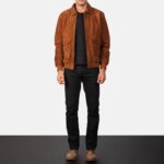 Coffmen Brown Suede A2 Bomber Jacket