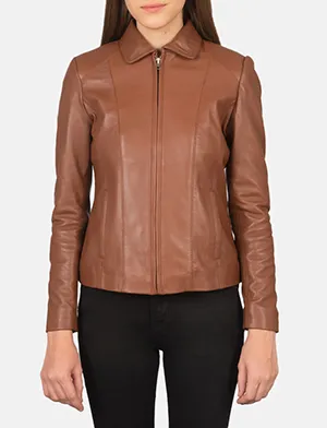 Colette Brown Leather Jacket