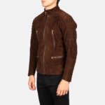 Damian Mocha Suede Biker Jacket