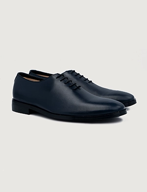Director Wholecut Midnight Blue Leather Shoes