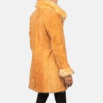 Erica Shearling Beige Leather Coat