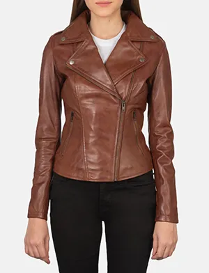 Flashback Brown Leather Biker Jacket