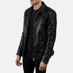 Legacy Black Leather Biker Jacket