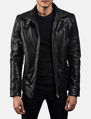 Legacy Black Leather Biker Jacket
