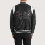 Liberte California Black Leather Varsity Jacket