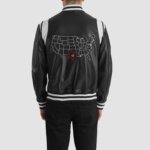 Liberte Texas Black Leather Varsity Jacket