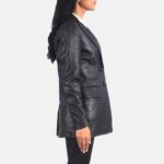 Marilyn Black Leather Blazer