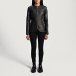 Nexi Quilted Black Leather Jacket