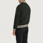 Pascal Green Suede Varsity Jacket