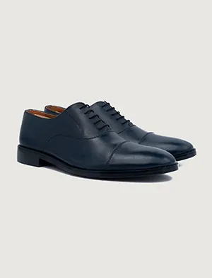 Professor Oxford Midnight Blue Leather Shoes