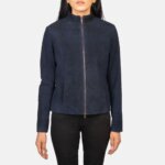 Rumella Blue Suede Biker Jacket