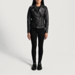 Rumy Black Leather Biker Jacket