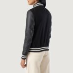 Savant Black Hybrid Varsity Jacket