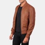 Shane Brown Leather Bomber Jacket