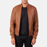 Shane Brown Leather Bomber Jacket