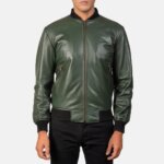 Shane Green Leather Bomber Jacket