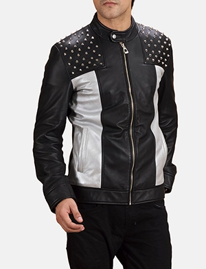 Shapron Studded Leather Biker Jacket