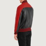 Terrance Black & Red Leather Varsity Jacket