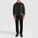 Walton Green Leather Varsity Jacket