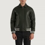 Walton Green Leather Varsity Jacket