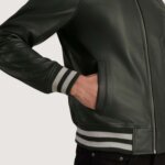 Walton Green Leather Varsity Jacket