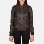 Westa A-2 Brown Leather Bomber Jacket