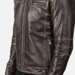Youngster Brown Leather Biker Jacket