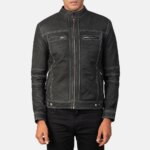 Youngster Distressed Black Leather Jacket